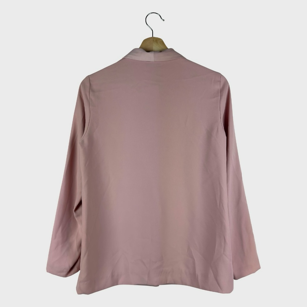 Top Shop Oversized Slouchy Blazer in Light Pink - Picture 2 of 8